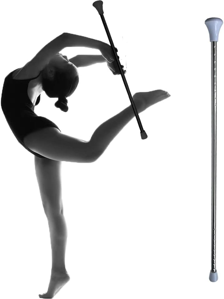 Dasiyoki 26-inch Twirling Baton Spinning Dance Baton Metal Rhythmic Gymnastics Conducting Batons for Child in Majorette-Complete with 1 Dance Ribbon Rainbow Streamer (White,1 Pack) - Image 5